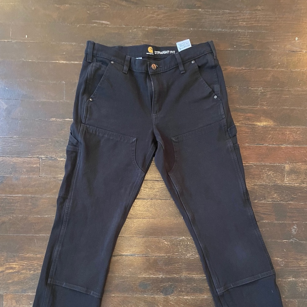 Carhartt Straight Leg Work Pants in Black